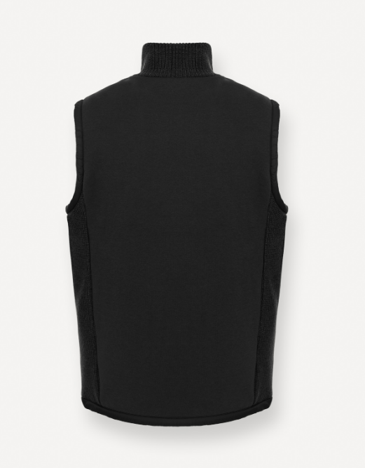 GILET CON INSERTI IN MAGLIA