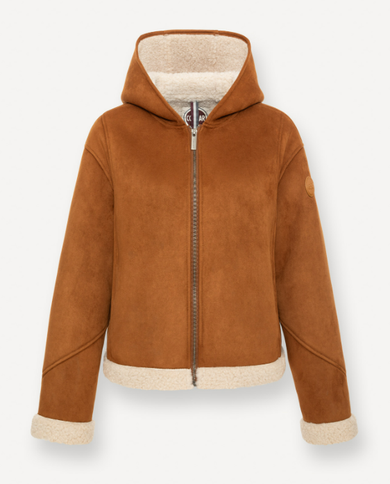 HOODED SHEARLING JACKET