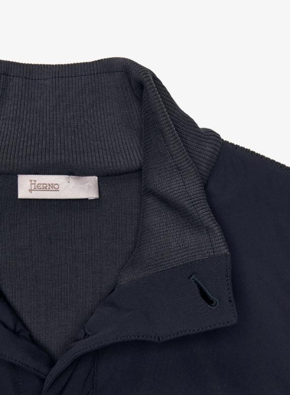 BUTTON-FASTENING PADDED JACKET<BR/>
