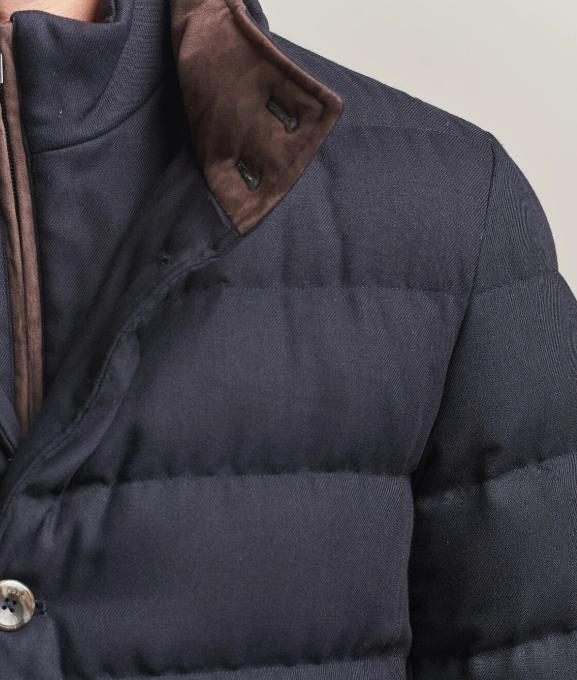 FLANNEL DOWN COAT