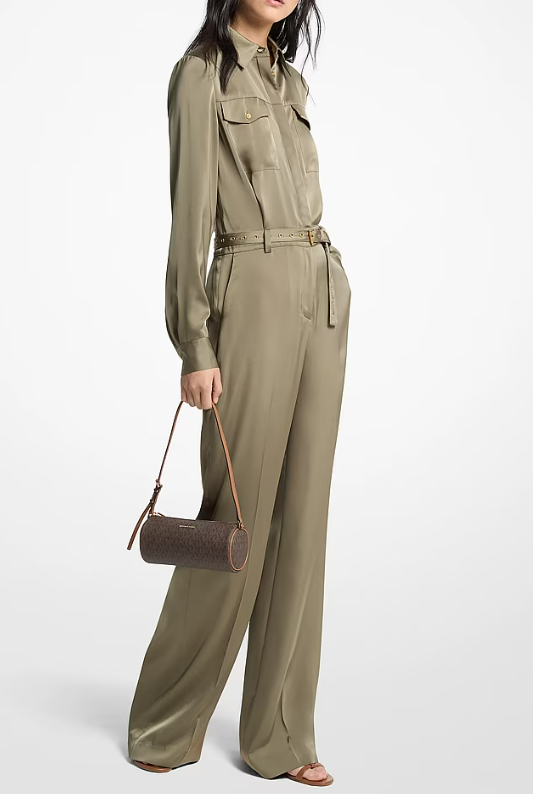 SATIN LS JUMPSUIT