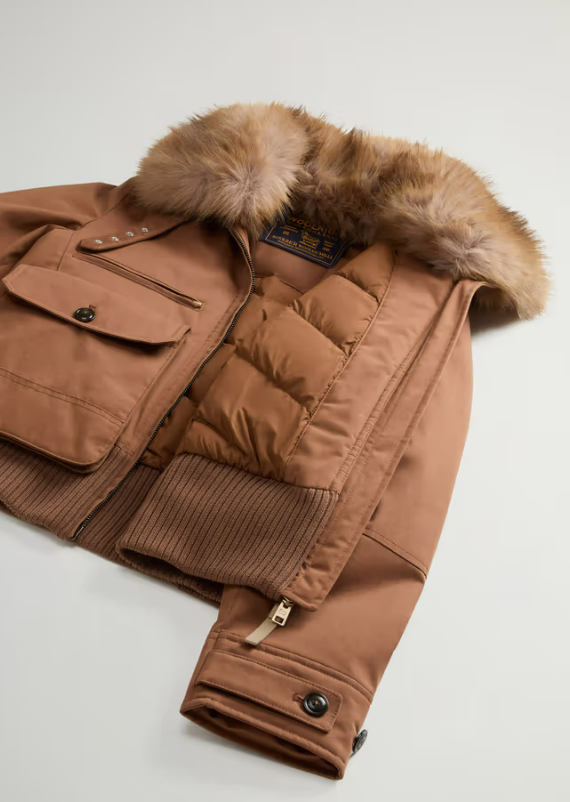 BEST COTTON FAUX FUR BOMBER