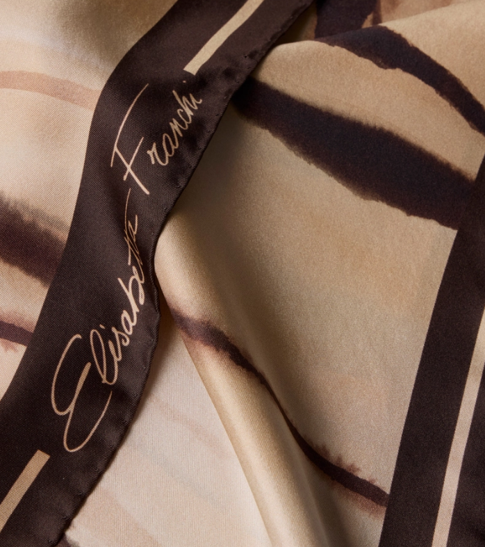 FOULARD SCARF WITH TIGER PRINT