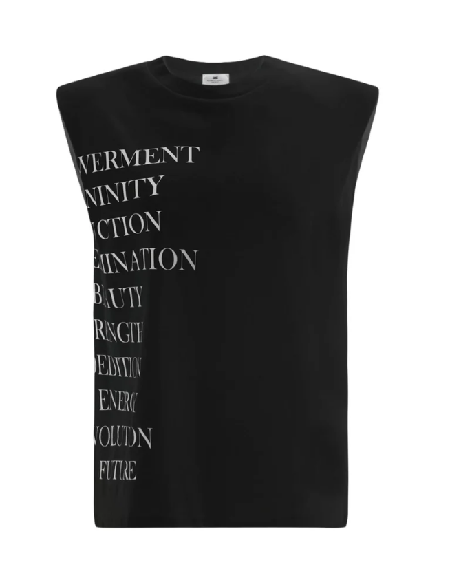 T-SHIRT WITH LETTERING PRINT