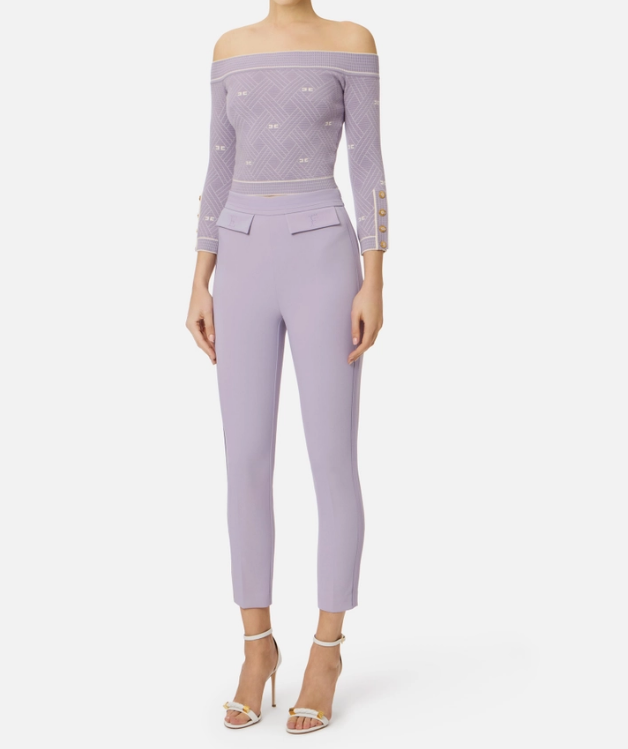 DOUBLE-STRETCH CREPE TROUSERS