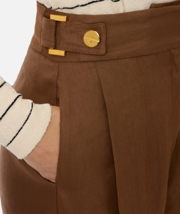 LINEN-BLEND SHORTS