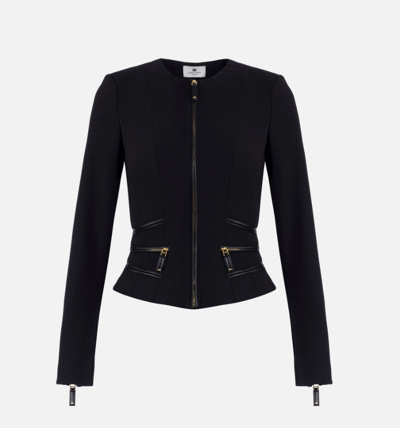 GIACCA CON DETTAGLI ZIP<BR/> 