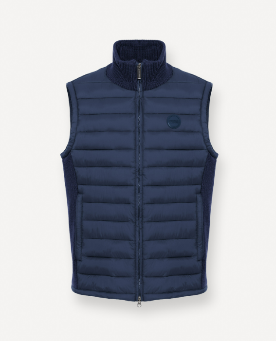 GILET CON INSERTI IN MAGLIA 