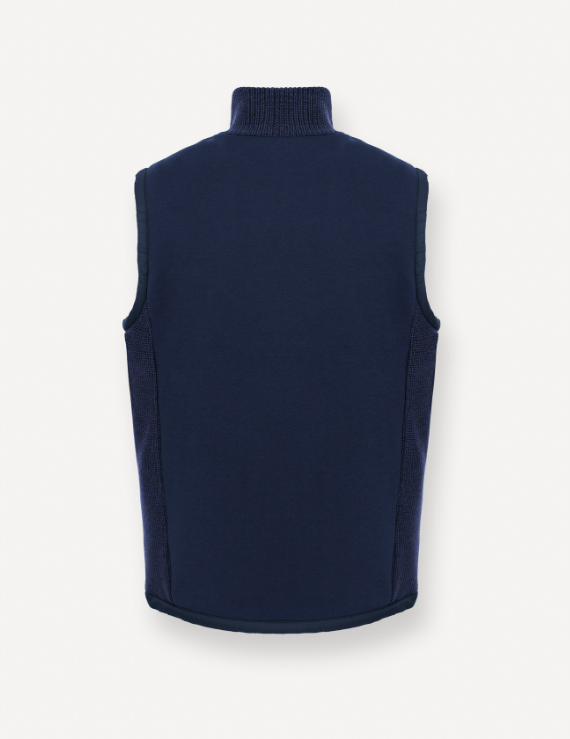 GILET CON INSERTI IN MAGLIA 