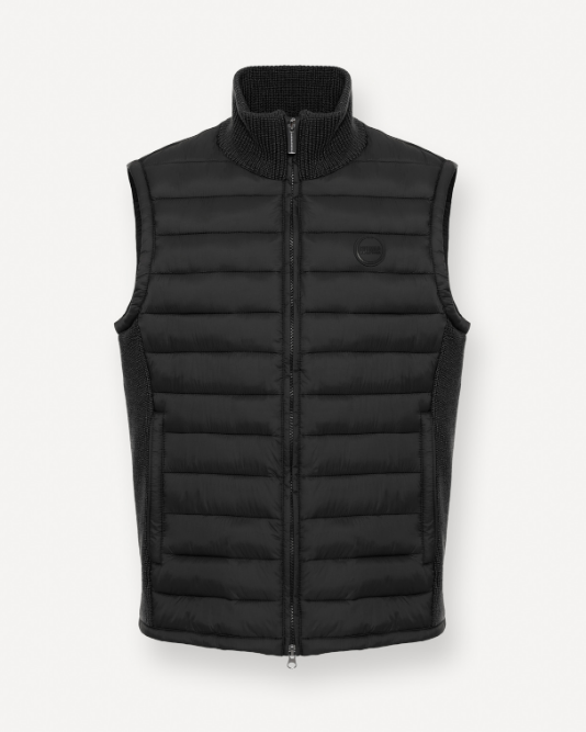 GILET CON INSERTI IN MAGLIA 