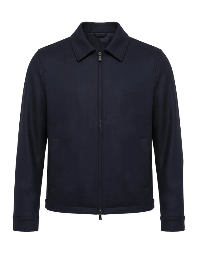 ZIP-UP COLLARED SHIRT JACKET 
