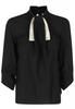 BLUSA IN GEORGETTE CON CRAVATTINO