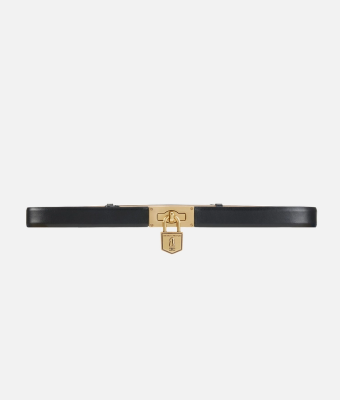 BELT WITH JEWELED PADLOCK 