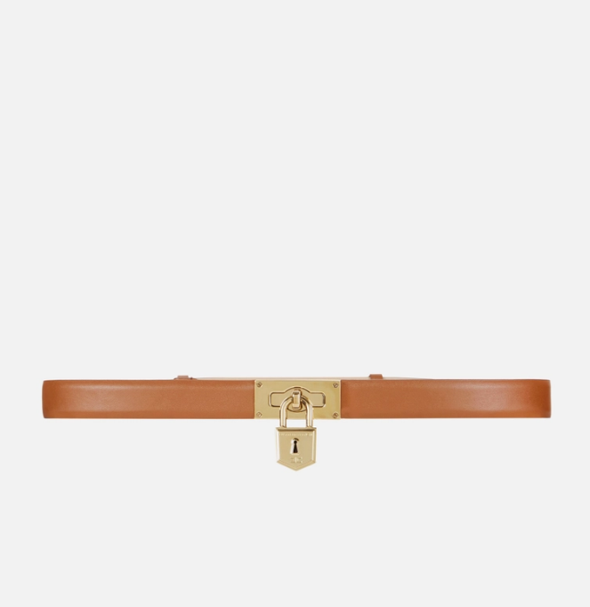 BELT WITH JEWELED PADLOCK 