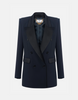 JACKET IN DOUBLE LAYER CREPE AND SATIN FABRICS