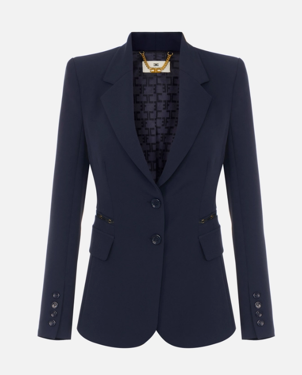 GIACCA IN TESSUTO CREPE STRETCH DOPPIO STRATO 