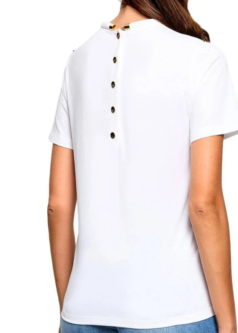 BUTTON-FRONT T-SHIRT 