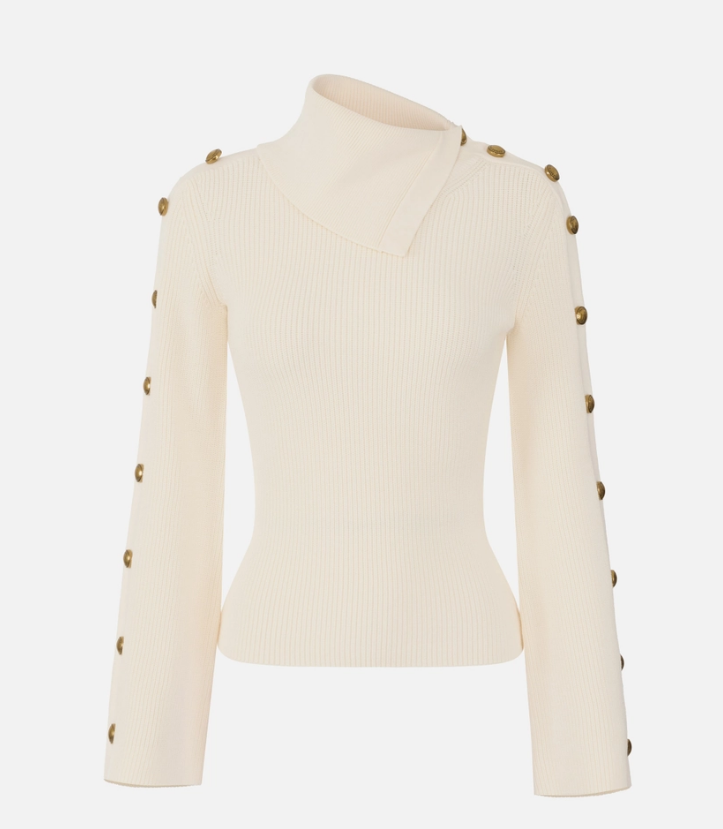 PULLOVER CON BOTTONI GIOIELLO 