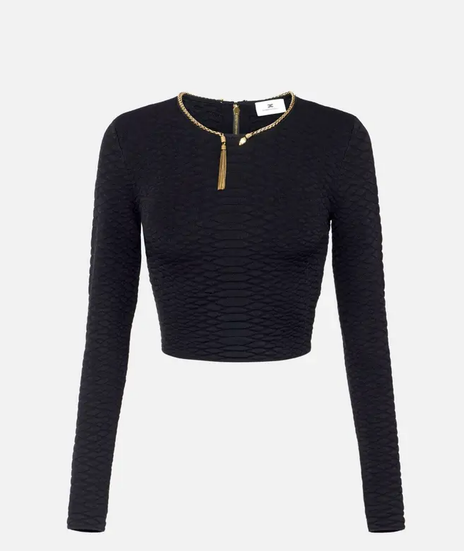 CREW-NECK KNIT TOP 