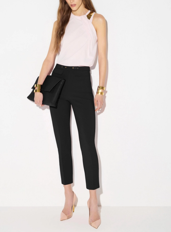 PANTALONI IN DOPPIO CREPE STRETCH 