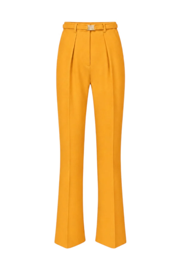 CREPE PANTS WITH BELT 