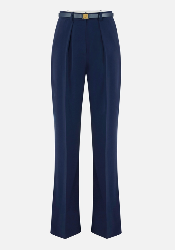 CREPE PANTS WITH BELT 