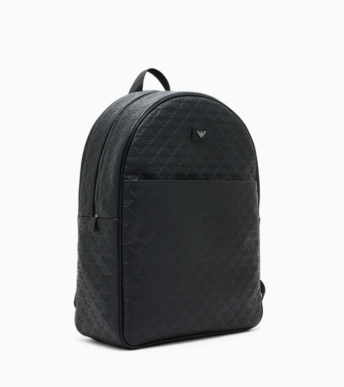 EMBOSSED EAGLE LEATHER BACKPACK 