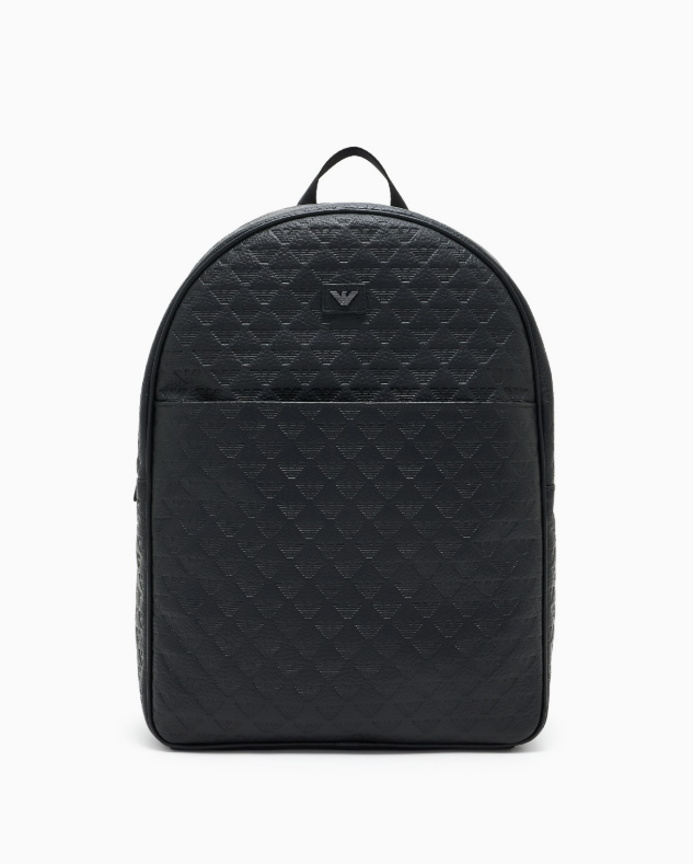 EMBOSSED EAGLE LEATHER BACKPACK 