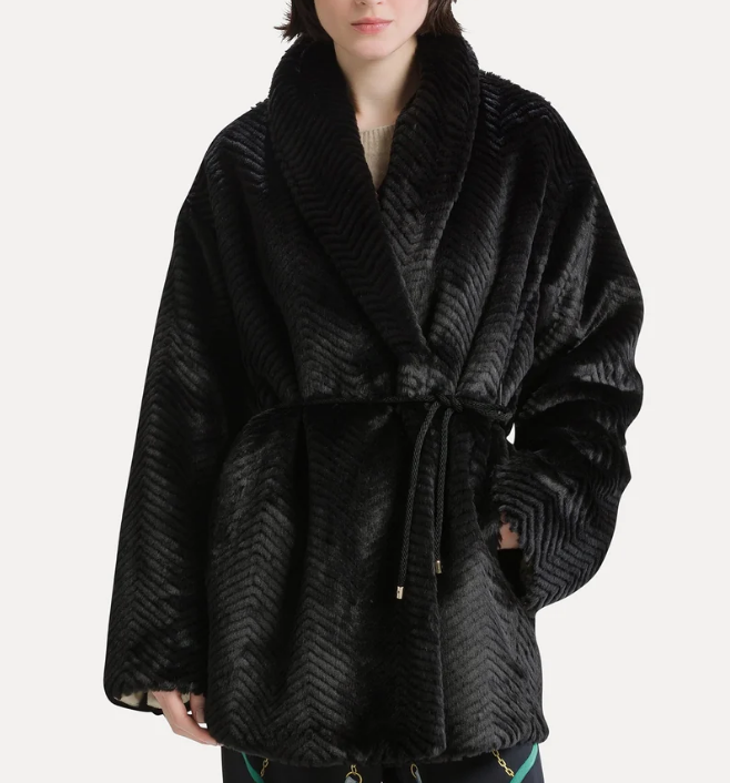 FAUX FUR COAT<BR/> 