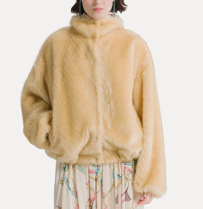 FAUX FUR BOMBER 