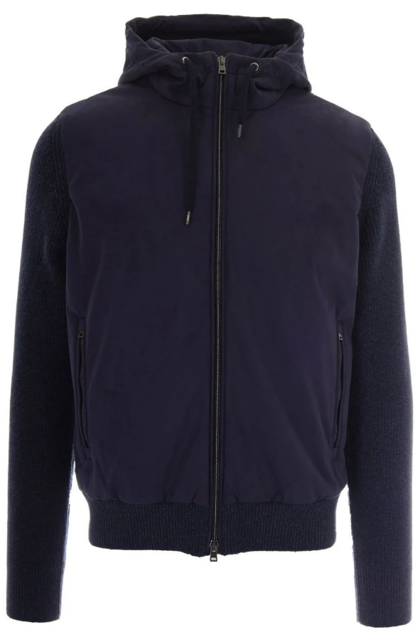 GIACCA CON CAPPUCCIO E ZIP 