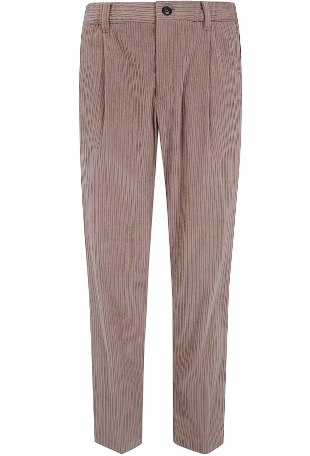 PLEATED CORDUROY TROUSERS 