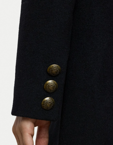 CRESTED WOOL-LINED-COAT 