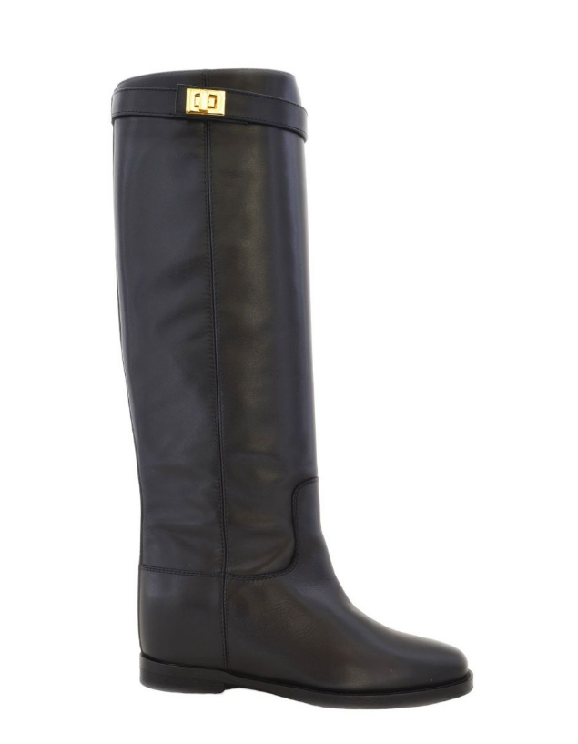 GOLD PADLOCK BOOTS<BR/> 