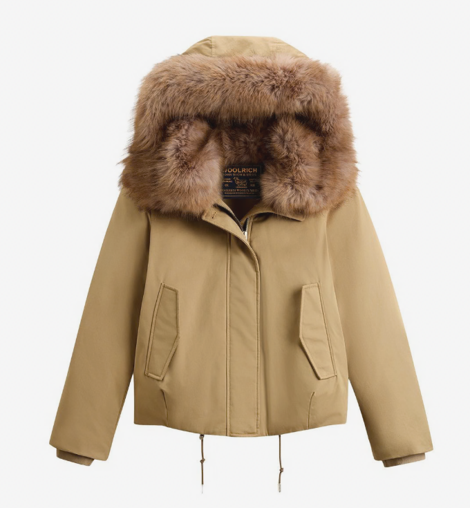 BEST COTTON FAUX FUR SHORT PARKA 