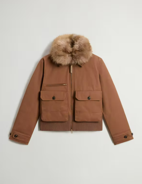 BEST COTTON FAUX FUR BOMBER 