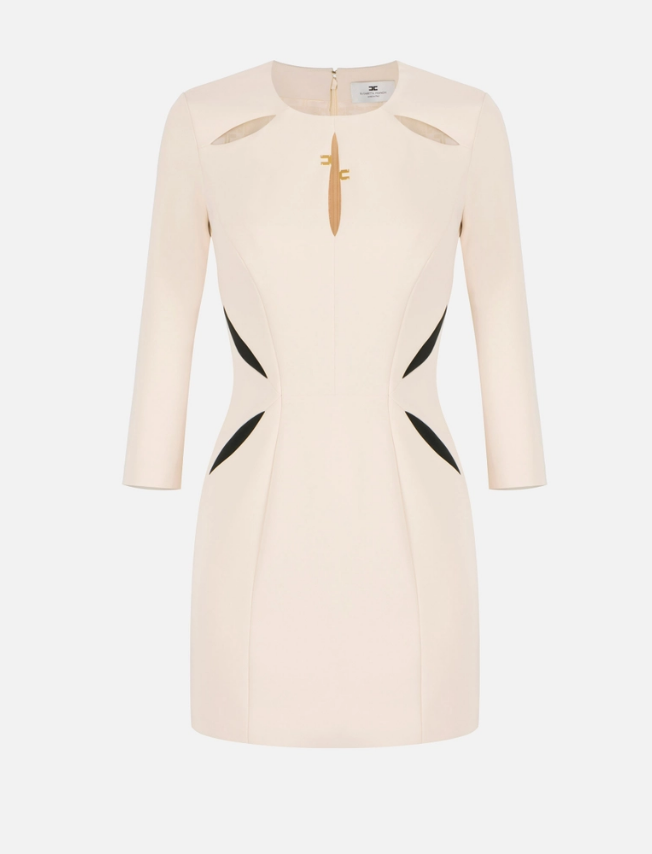 MINI DRESS WITH TWO-TONE CUT-OUT 