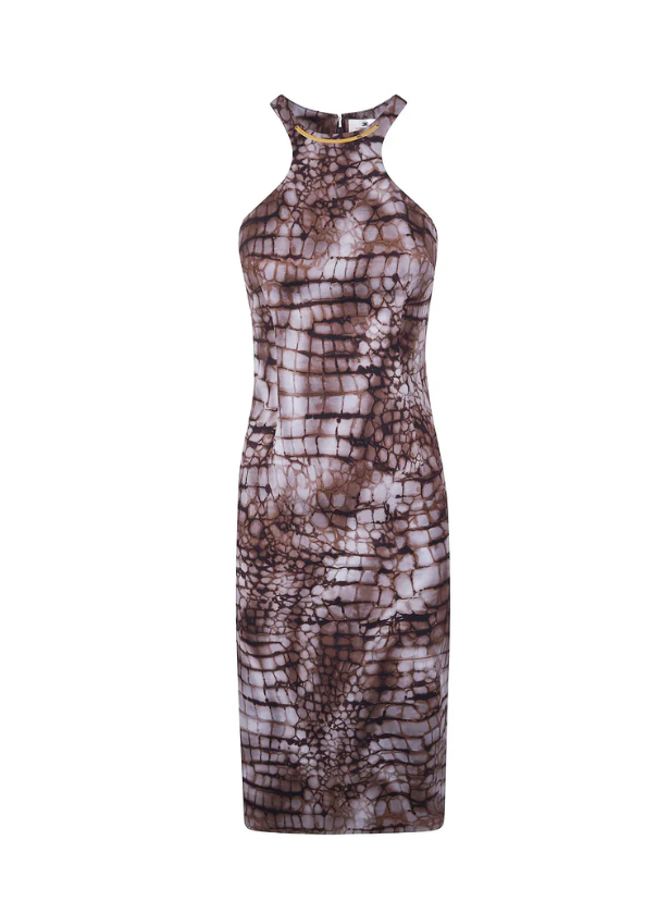 ANIMAL-PRINT MIDI DRESS 