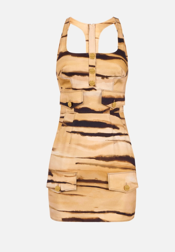 MINI DRESS WITH TIGER PRINT 