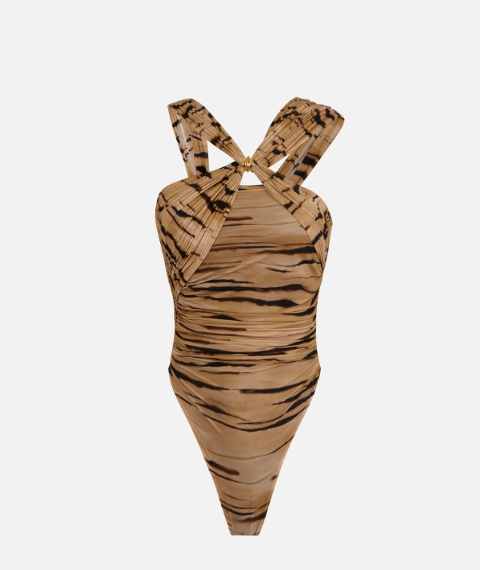 BODYSUIT WITH TIGER PRINT 