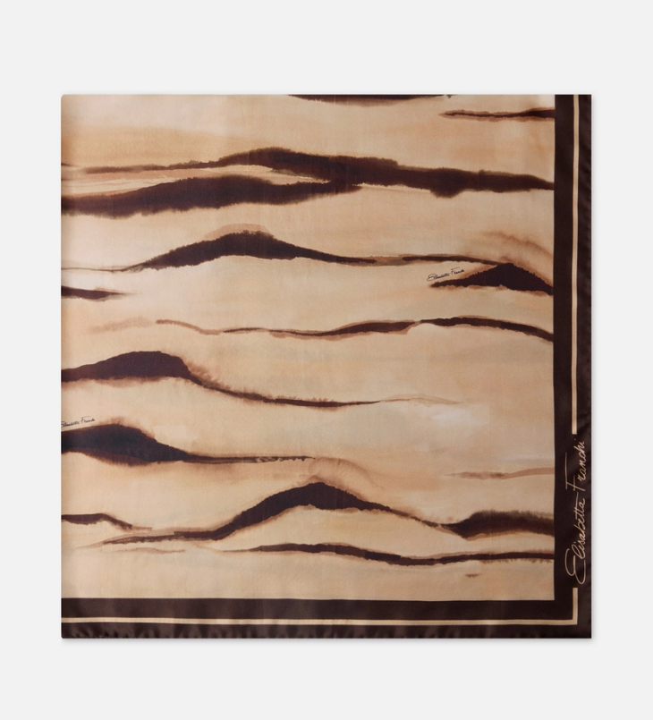 FOULARD SCARF WITH TIGER PRINT 