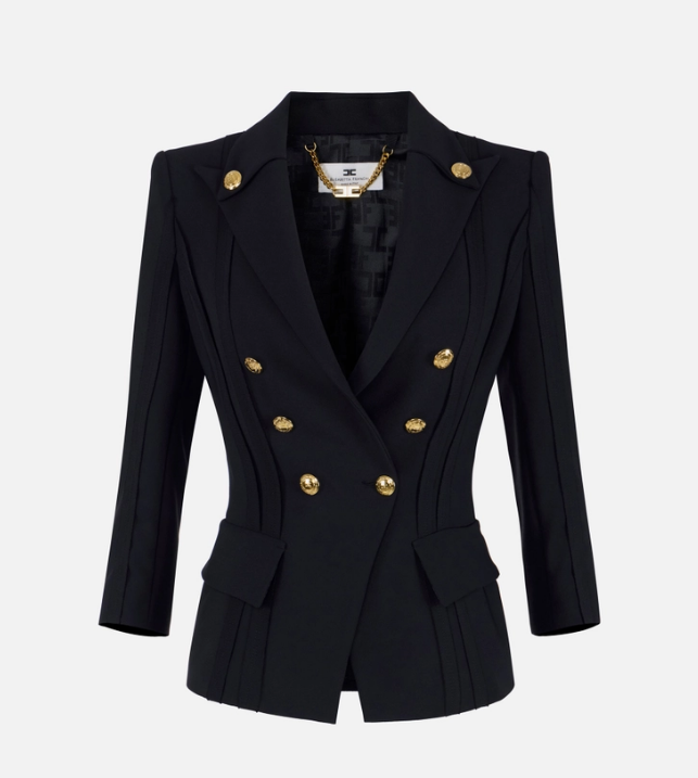 JACKET WITH RAW-CUT PATTERNS 