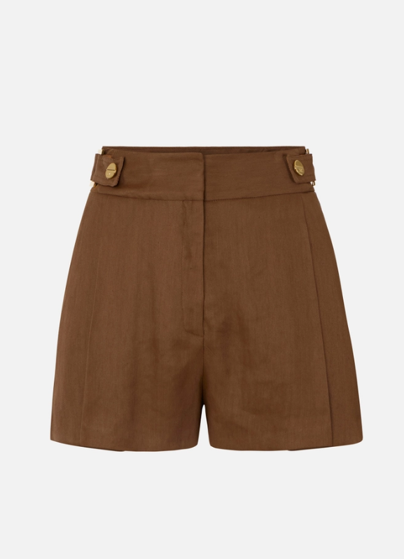 LINEN-BLEND SHORTS 