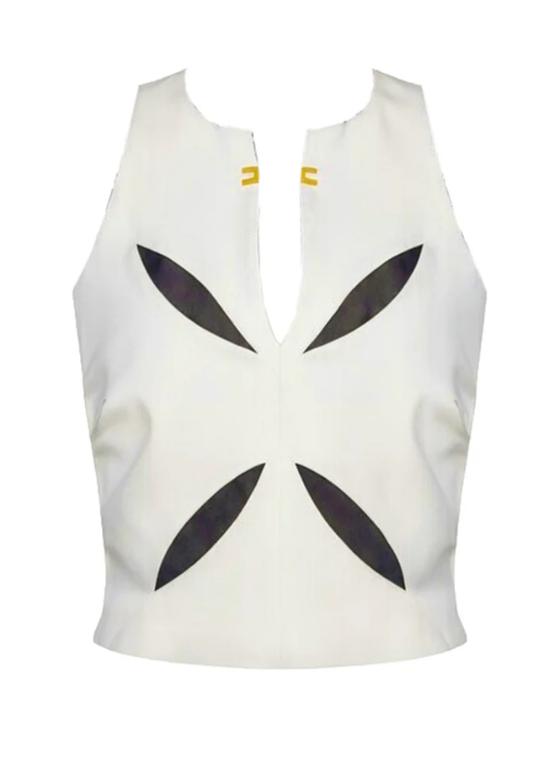 TOP WITH TWO-TONE CUT-OUT 