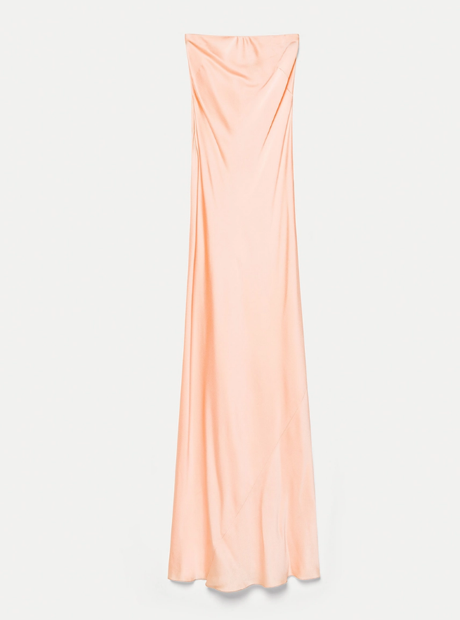 LONG DRESS IN ENVERS SATIN 