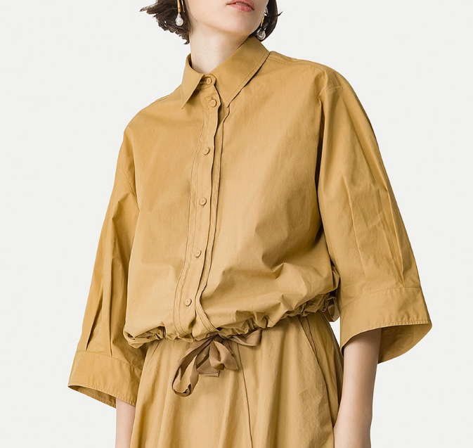 HALF-SLEEVE POPLIN SHIRT 