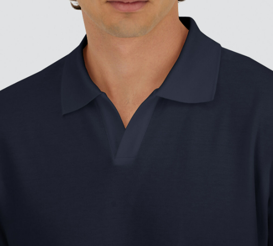 JERSEY KNIT EFFECT POLO 