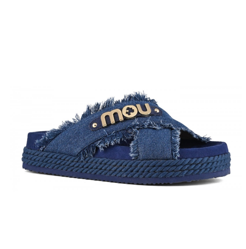 CRISS-CROSS SANDAL DENIM 