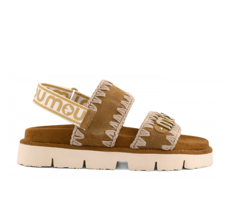 BIO SANDAL SUEDE MET LOGO 