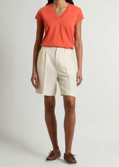 LYOCELL LINEN SHORTS 